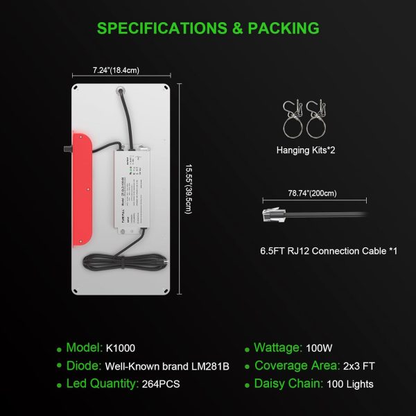 AGLEX-K1000 Plant Grow Led Light- ლედ განათება მცენარეებისთვის - Image 10